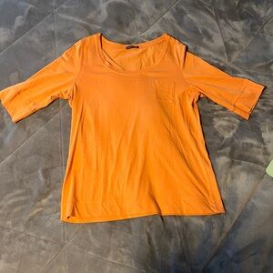 Elliot Lauren Orange Quarter Sleeve Top